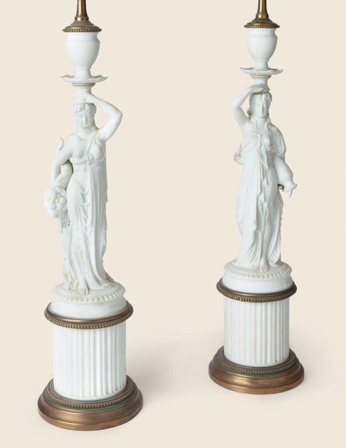 PAIRE DE LAMPES DE STYLE LOUIS XVI