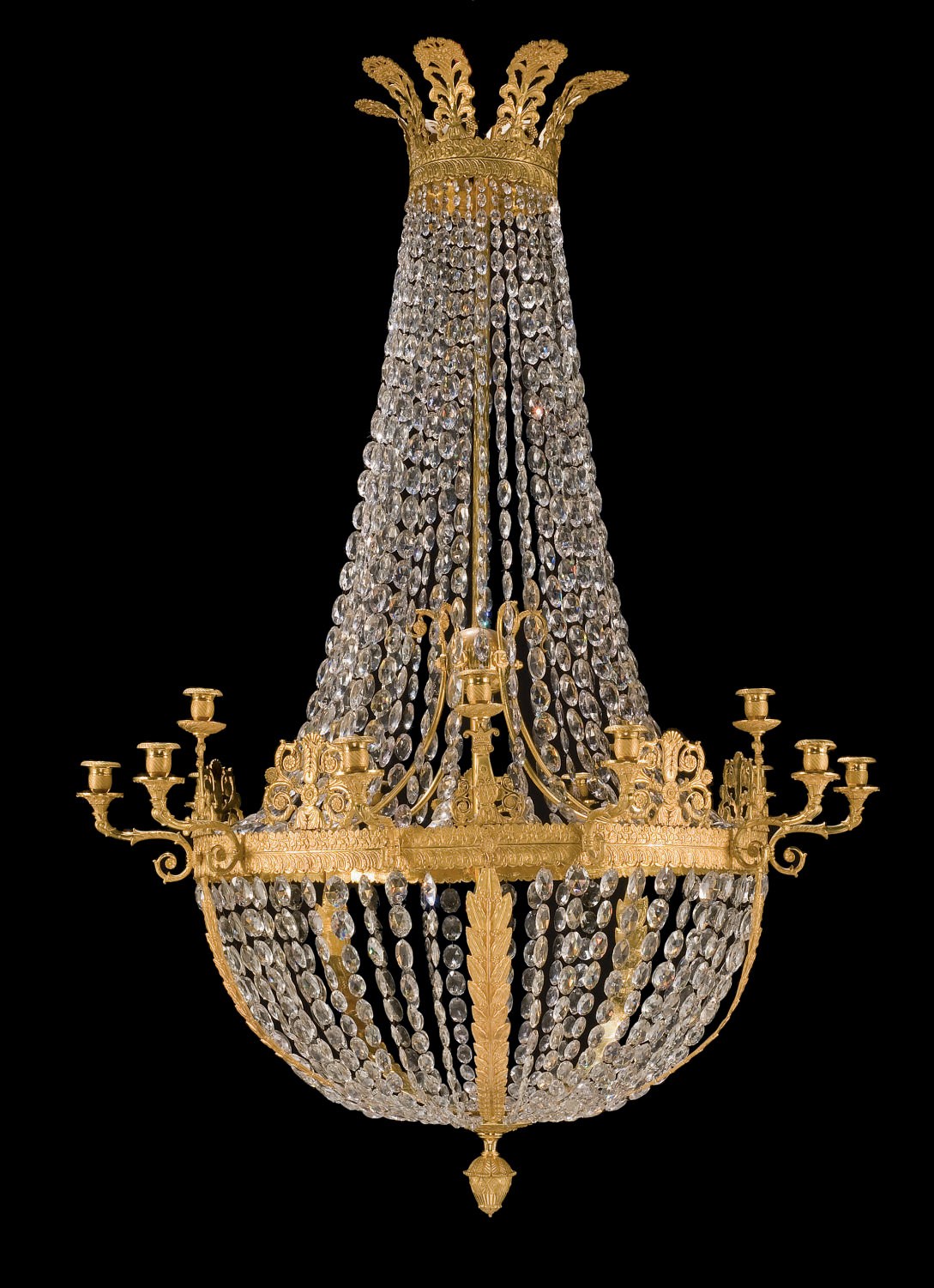 LUSTRE CORBEILLE DE STYLE EMPIRE