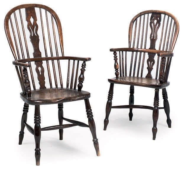 A YEW ASH AND ELM WINDSOR CHAIR