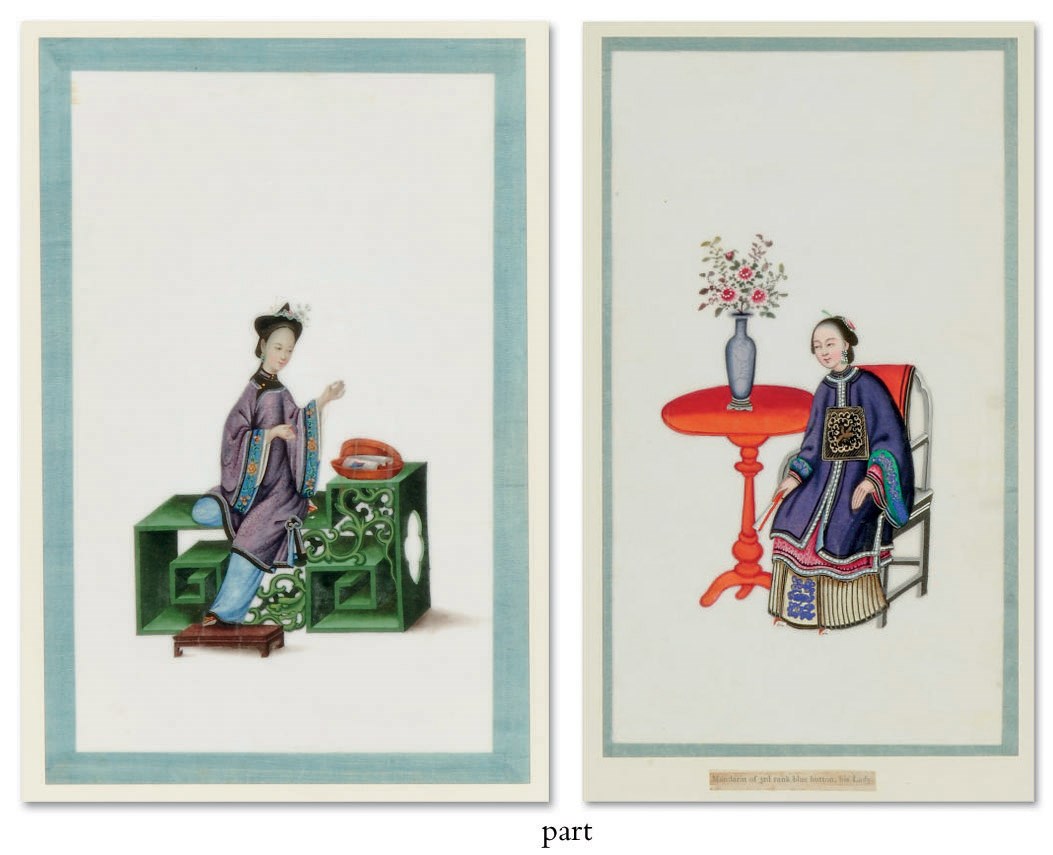 A COLLECTION OF EIGHT CHINESE RICEPAPER PAINTINGS OF FIGURES
