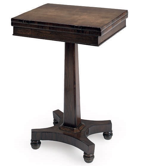 A WILLIAM IV ROSEWOOD SYCAMORE INLAID CHESS-TABLE
