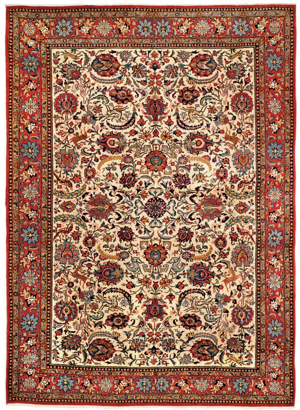 A fine part silk Qum carpet