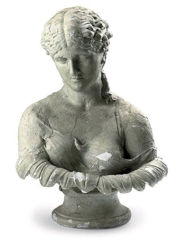 A VICTORIAN PLASTER BUST OF CLYTIE