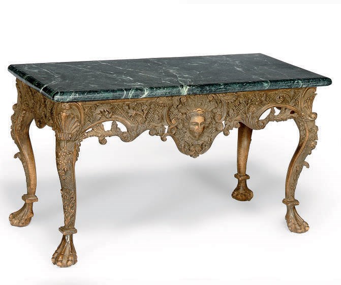A BEECHWOOD MINIATURE CONSOLE TABLE
