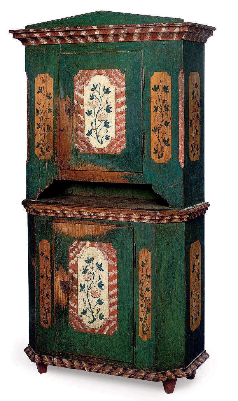 A NORTH EUROPEAN PAINTED PINE DEUX CORPS