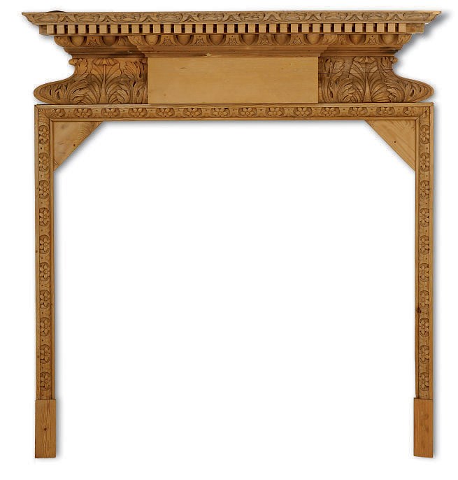 AN ENGLISH PINE CHIMNEYPIECE