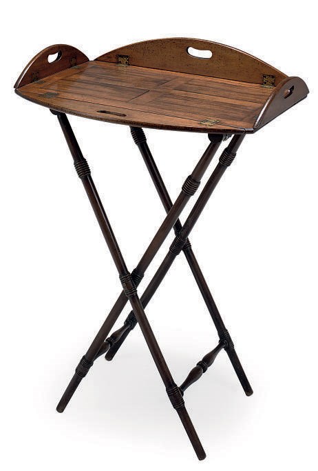 A REGENCY MAHOGANY BUTLERS TRAY AND STAND