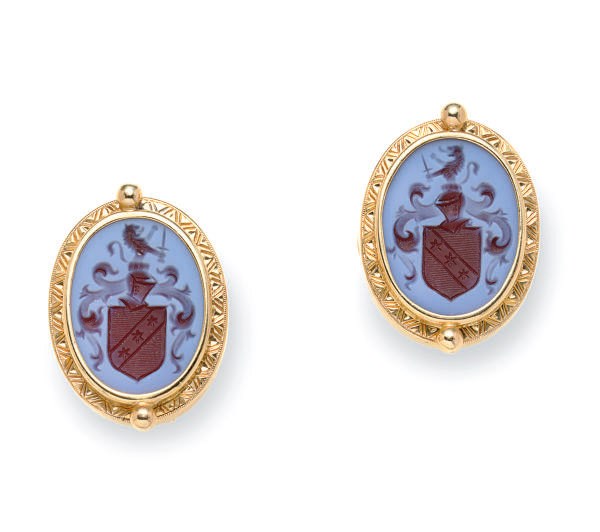 A GROUP OF MULTI-GEM CUFFLINKS