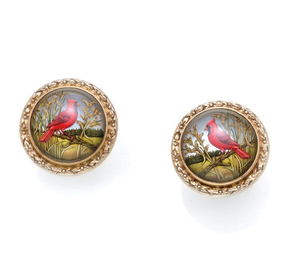 A GROUP OF MULTI-GEM CUFFLINKS