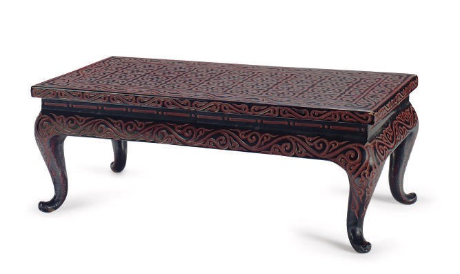 A CHINESE 'GURI' LACQUER LOW TABLE,