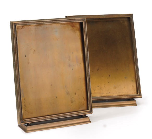 A PAIR OF GILT-BRONZE TABLE-TOP FRAMES,