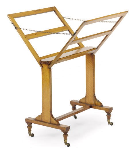 A VICTORIAN MAPLE PORTFOLIO STAND,