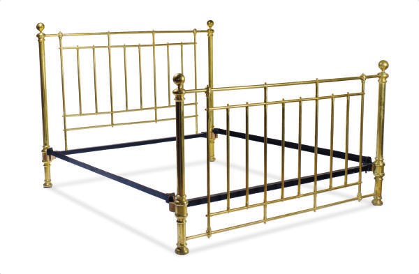 AN ENGLISH BRASS BED,