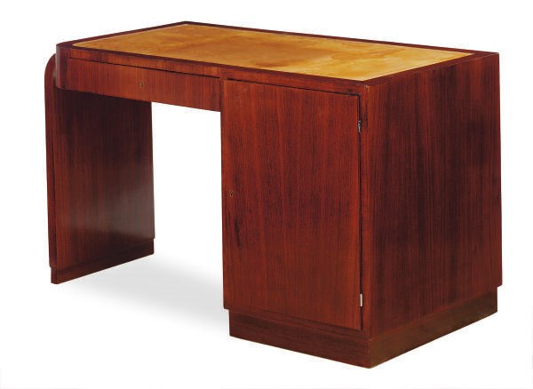 A FRENCH MAHOGANY DESK,