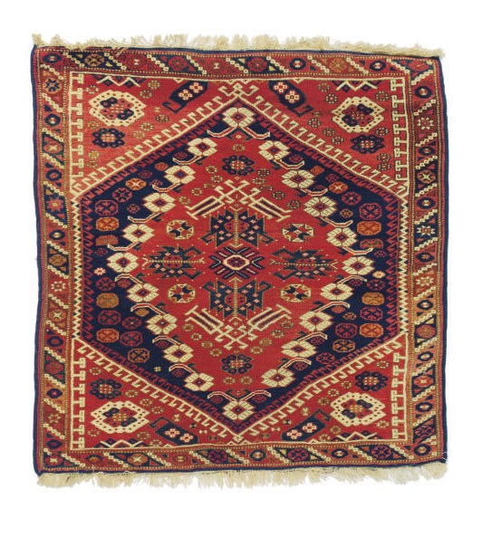 TWO BERGAMA RUGS,