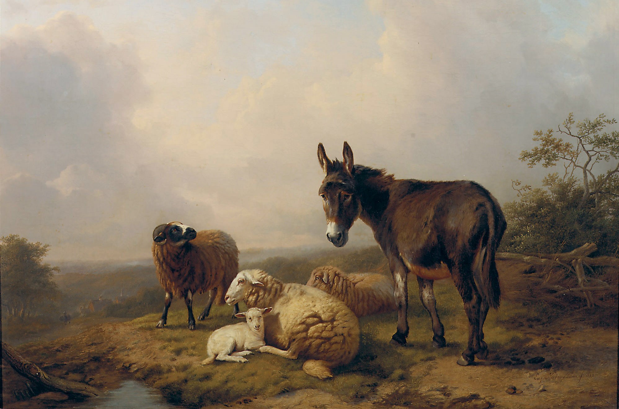 Eugène Joseph Verboeckhoven (Warneton 1798-1881 Schaarbeek)