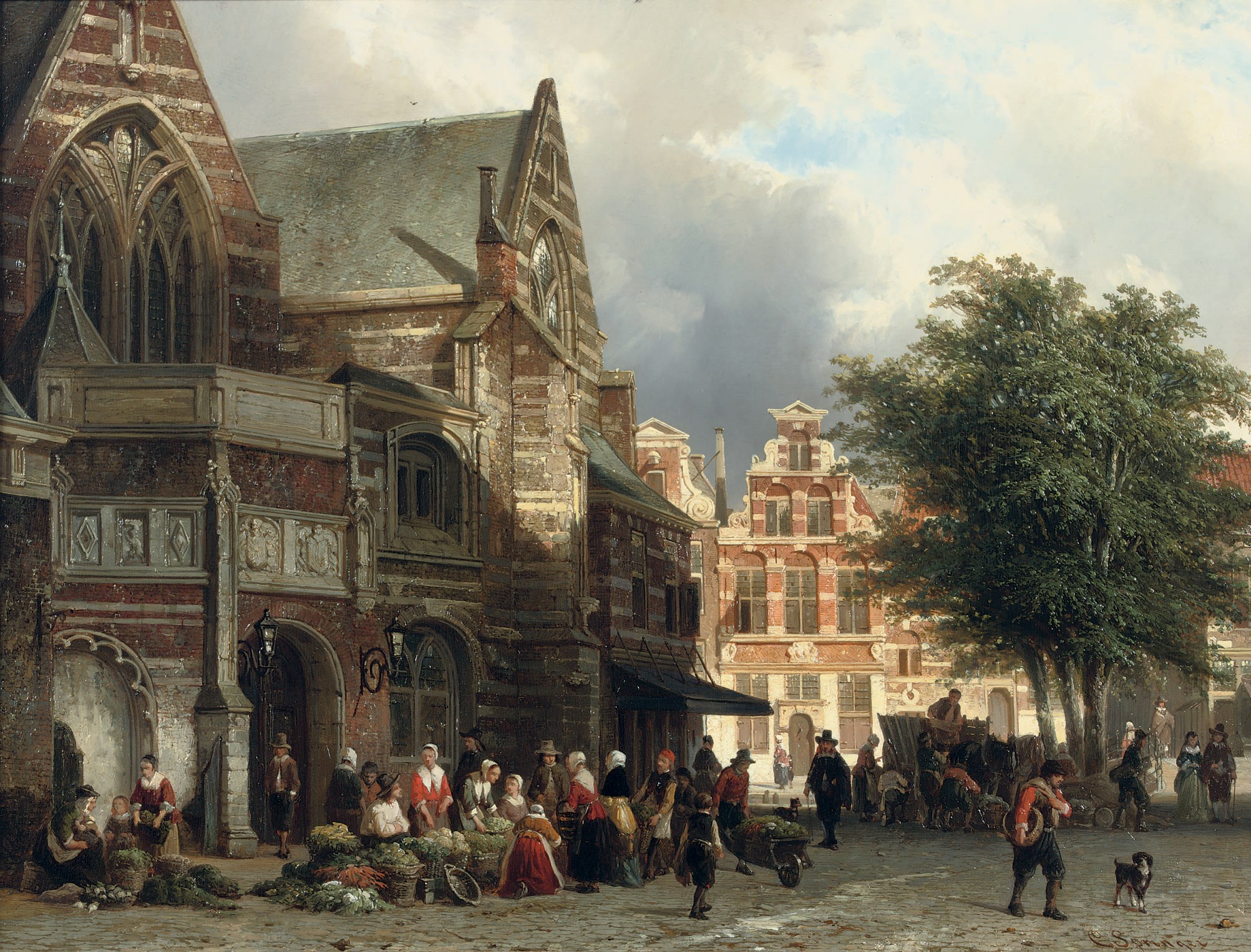 Cornelis Springer (Amsterdam 1817-1891 Hilversum)