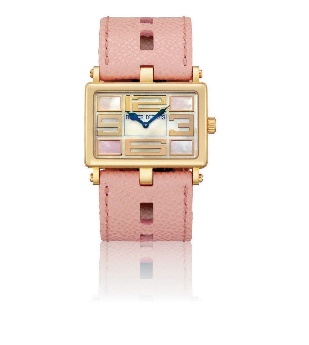 ROGER DUBUIS, TOO MUCH

LADY'S PINK GOLD QUARTZ WRISTWATCH WITH MOTHER-OF-PEARL DIAL