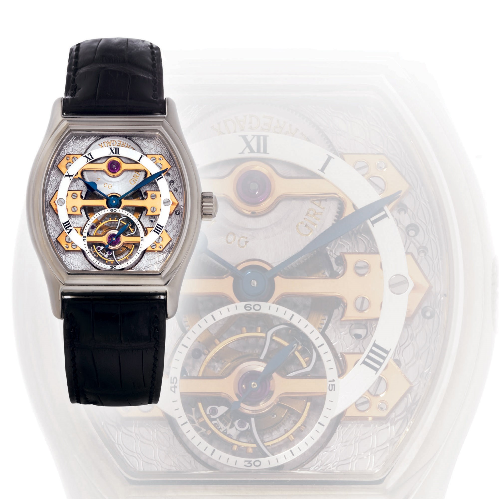 GIRARD-PERREGAUX, TOURBILLON

WHITE GOLD MANUALLY-WOUND THREE GOLDEN BRIDGES TOURBILLON WRISTWATCH