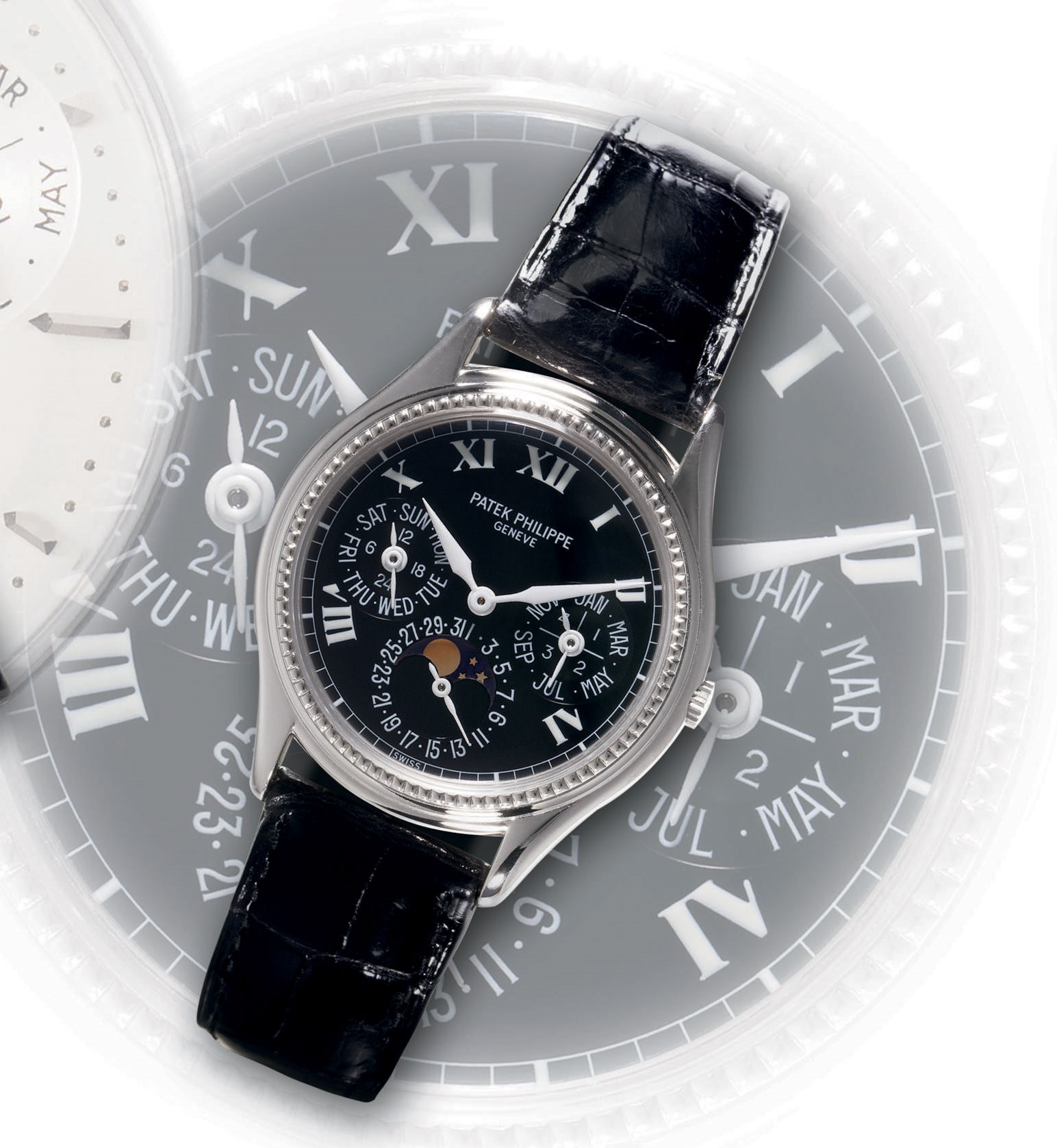 PATEK PHILIPPE, REF. 5038

WHITE GOLD AUTOMATIC PERPETUAL CALENDAR WRISTWATCH WITH MOON PHASE DISPLAY, LIMITED EDITION OF 500