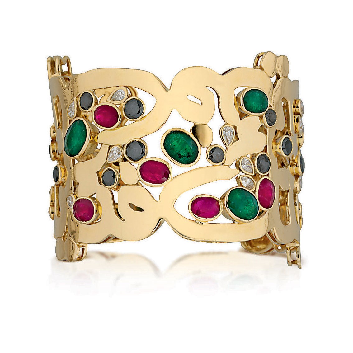 A GEM-SET, DIAMOND AND GOLD 'FDEYTAK' BANGLE, BY NADINE KANSO FOR BIL'ARABI