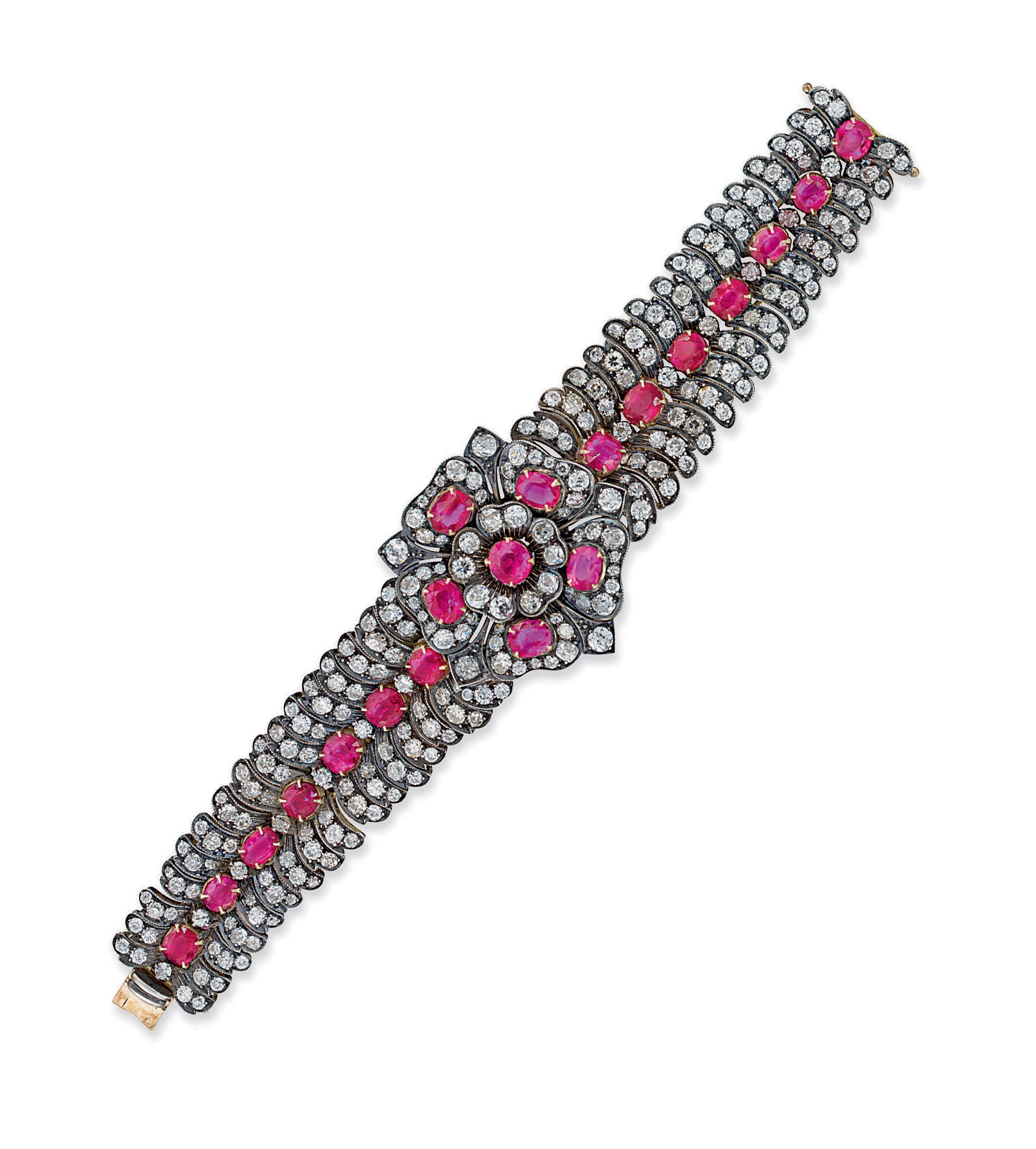 A RUBY AND DIAMOND BRACELET