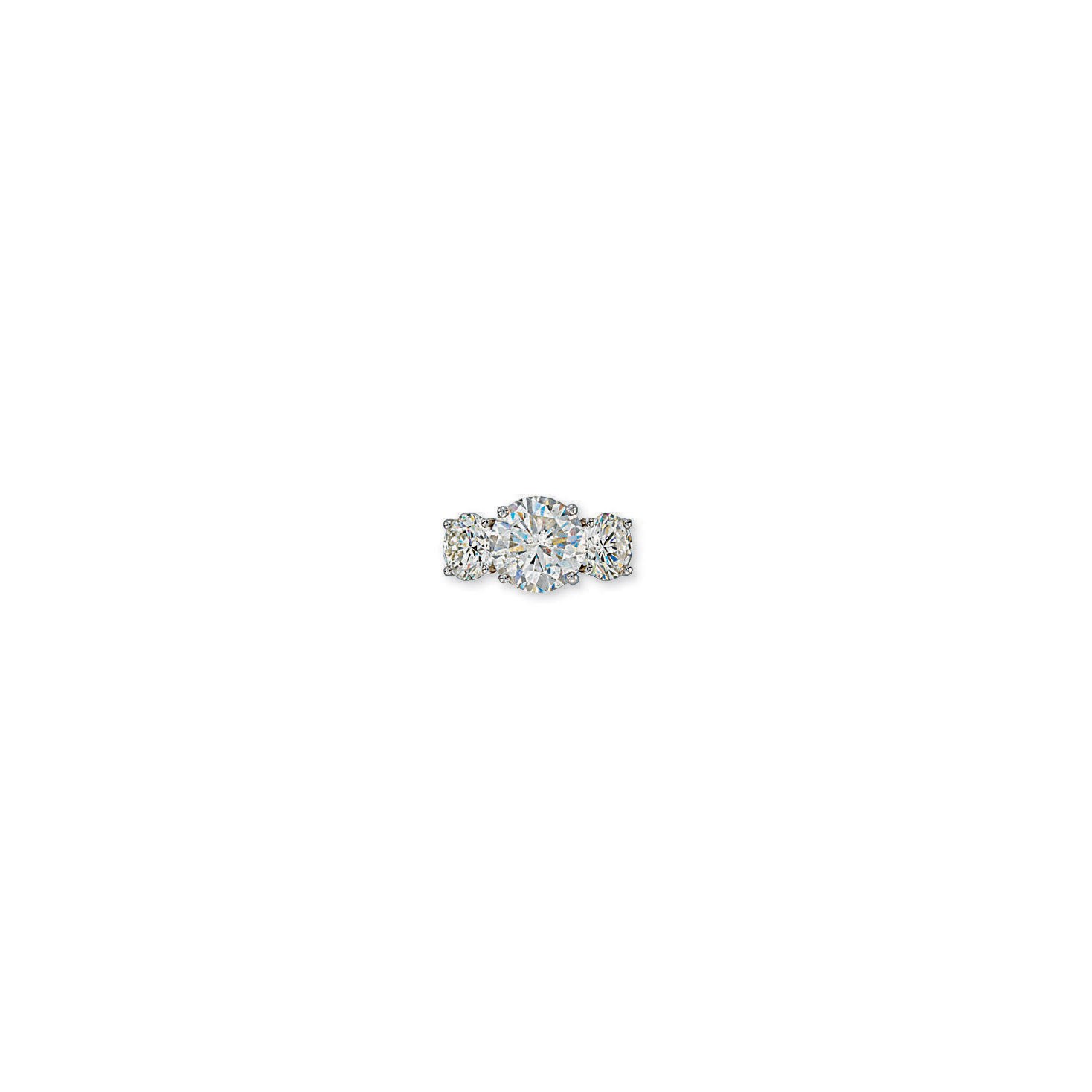 A THREE-STONE DIAMOND RING, BY ASSIL