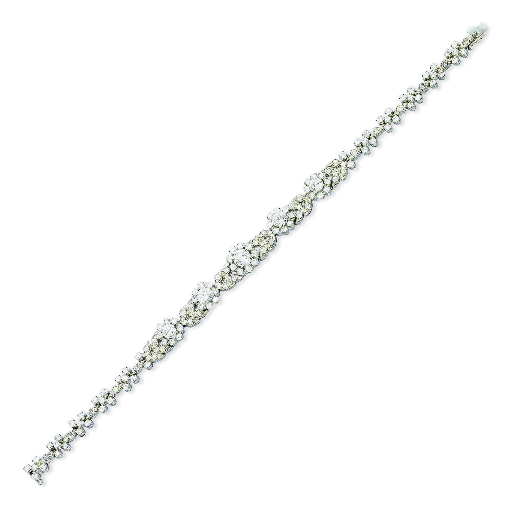 A DIAMOND FLORAL BRACELET