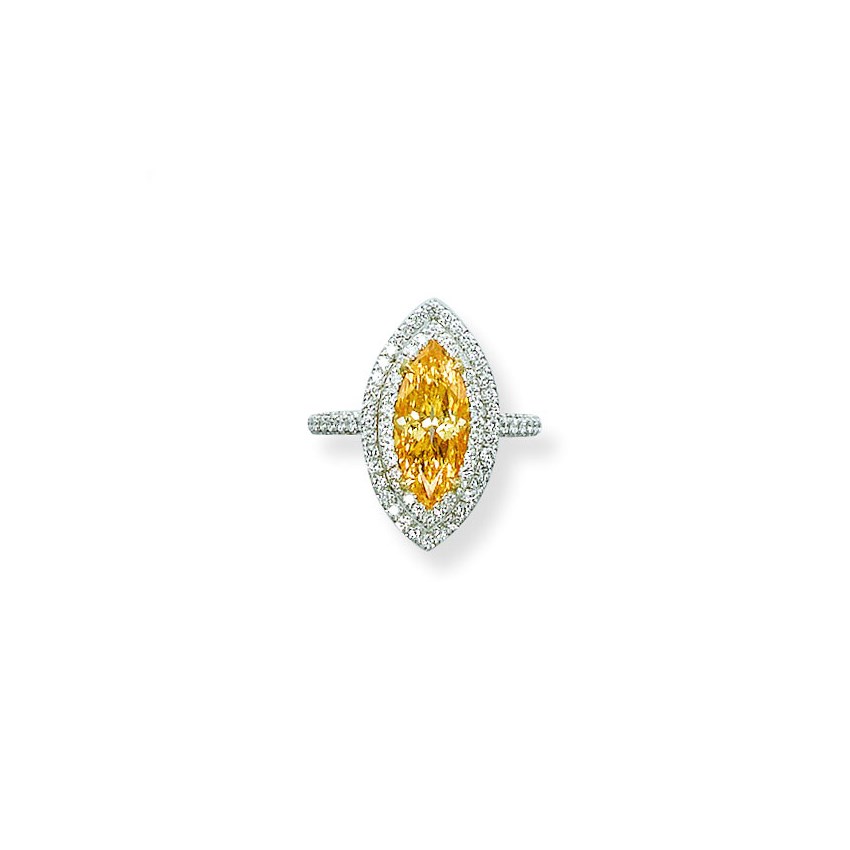 A COLOURED DIAMOND RING, BY ADLER