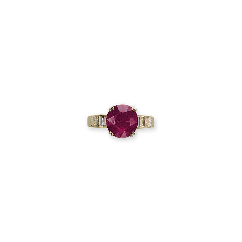 A RUBY AND DIAMOND RING, BY VAN CLEEF & ARPELS