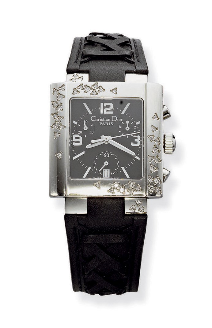 A 'RIVA CHRONO SPARKLING' WRISTWATCH, BY CHRISTIAN DIOR
