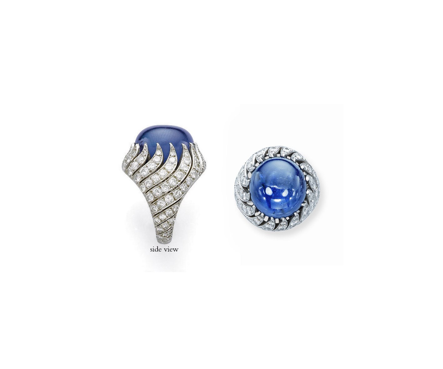 A SAPPHIRE AND DIAMOND COCKTAIL RING, BY VAN CLEEF & ARPELS