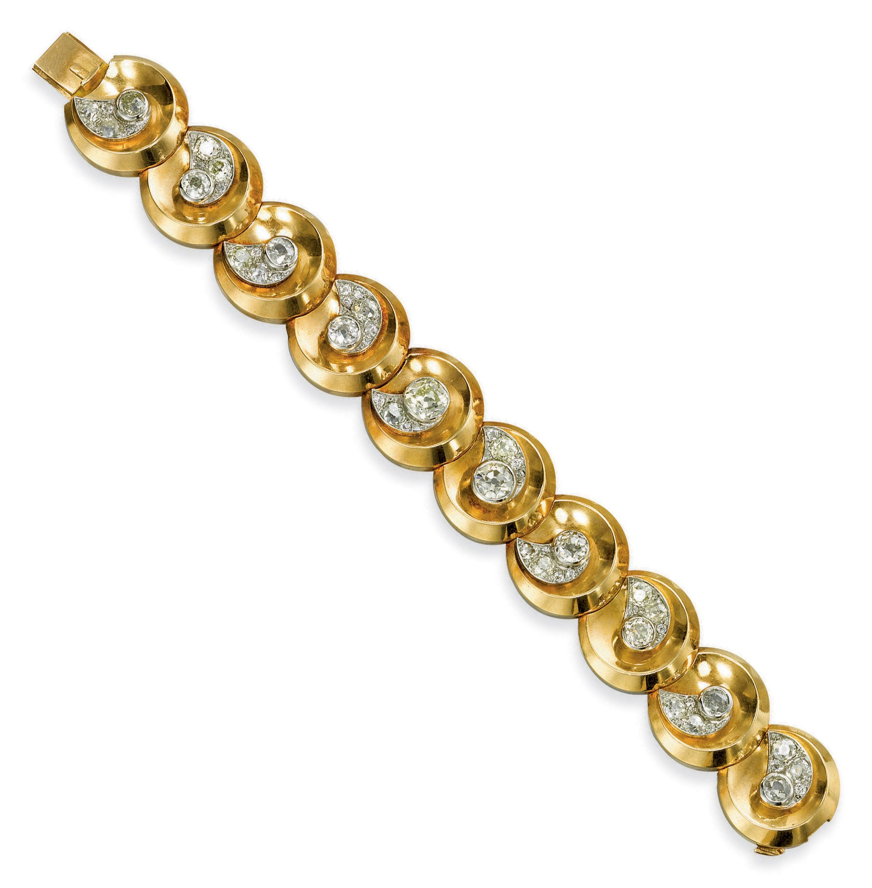 A RETRO DIAMOND LINK BRACELET