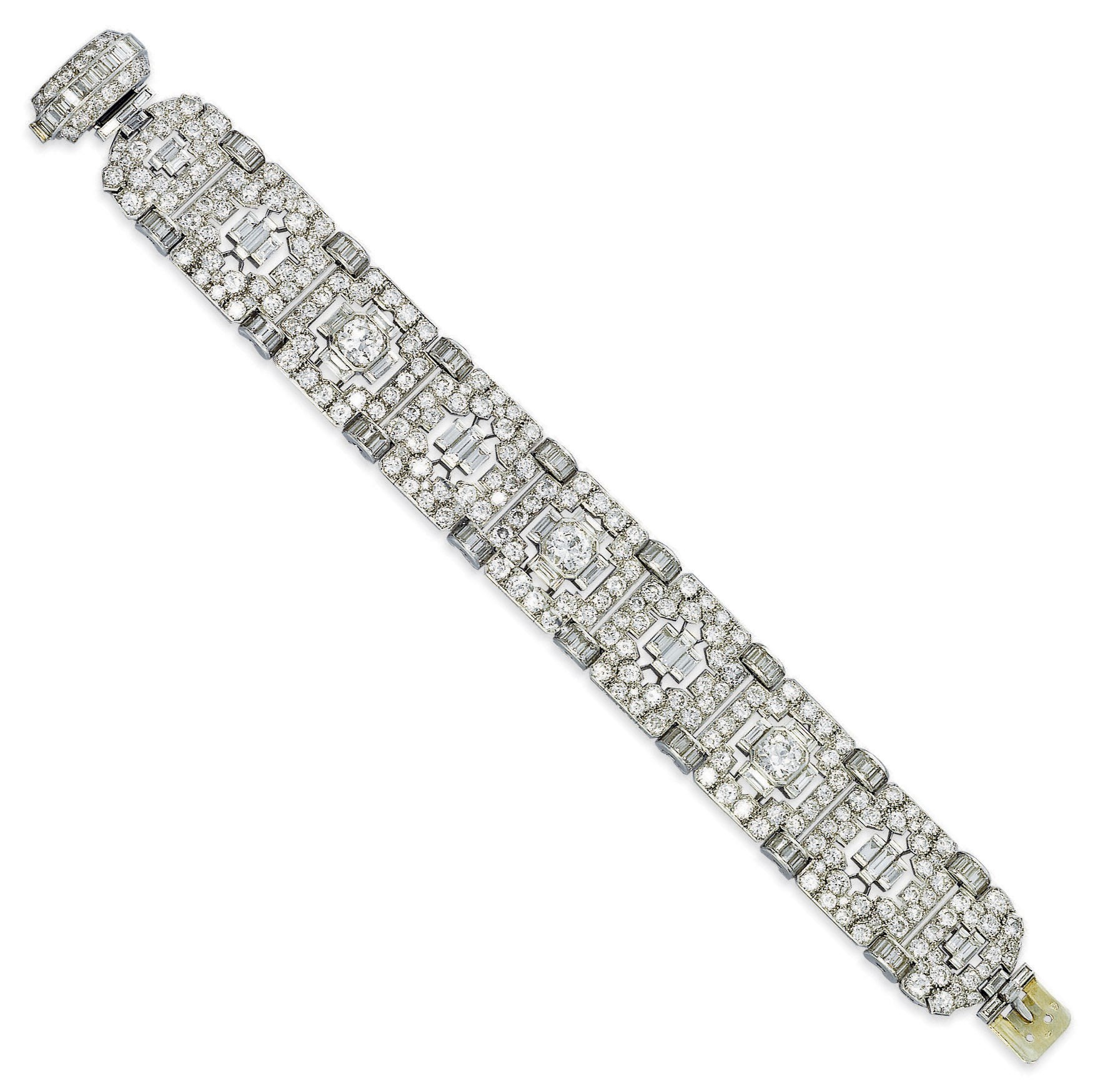 AN ART DECO DIAMOND BRACELET, BY VAN CLEEF & ARPELS