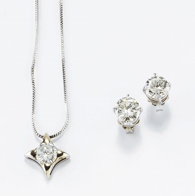 DEMI PARURE CON BRILLANTI