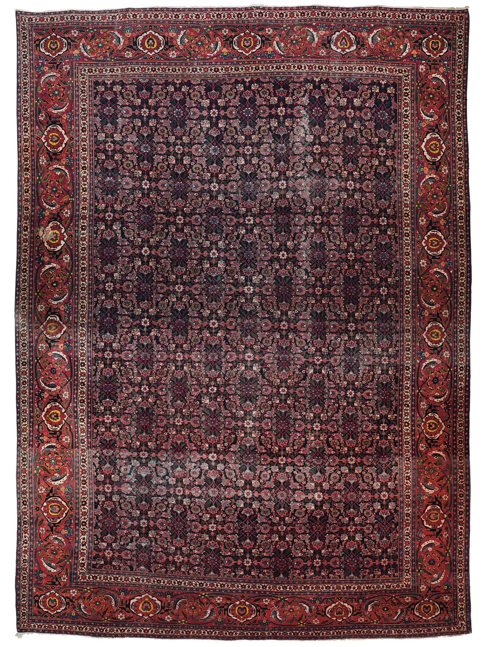 An antique Tabriz carpet