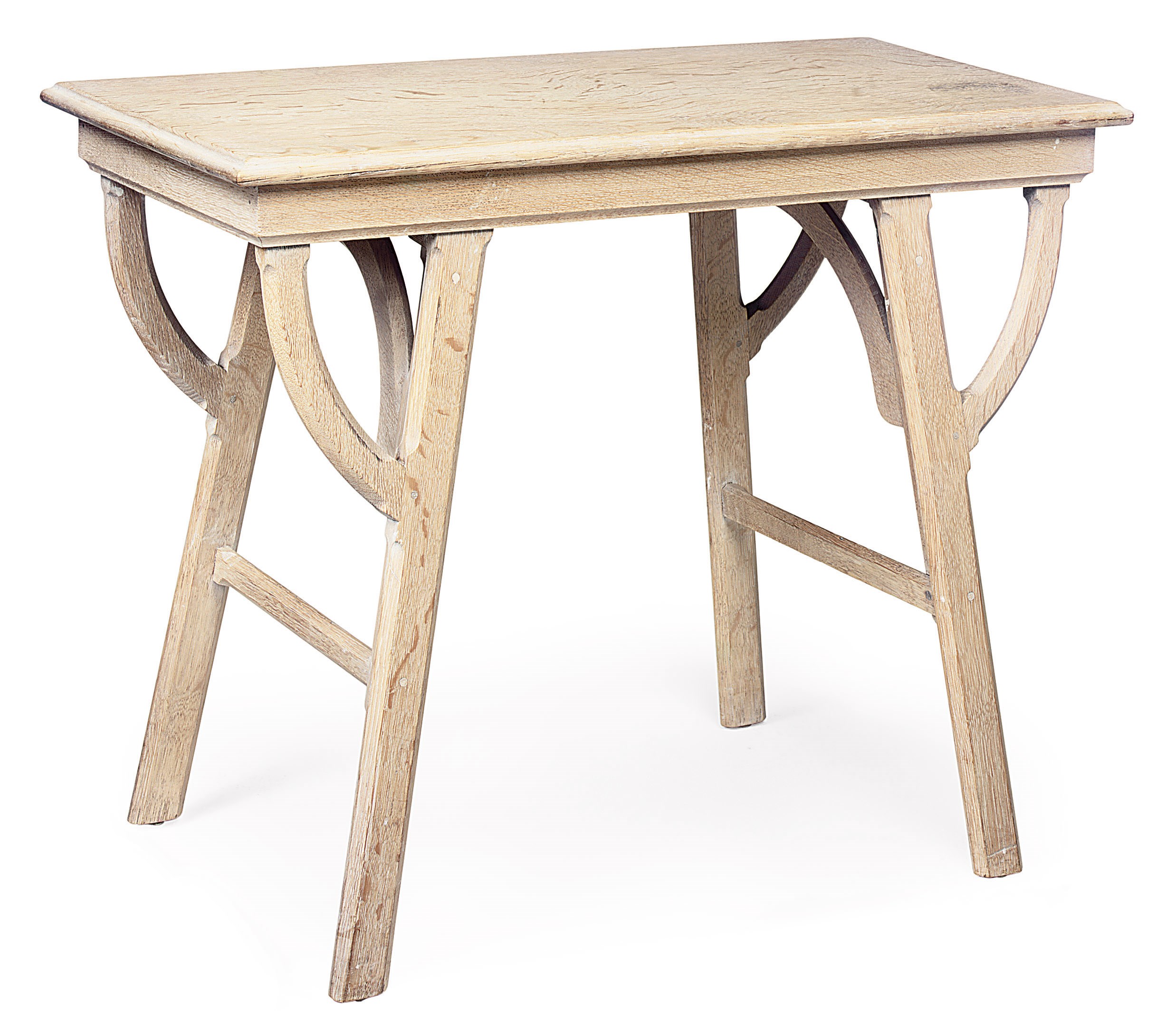 A LIMED OAK SIDE TABLE