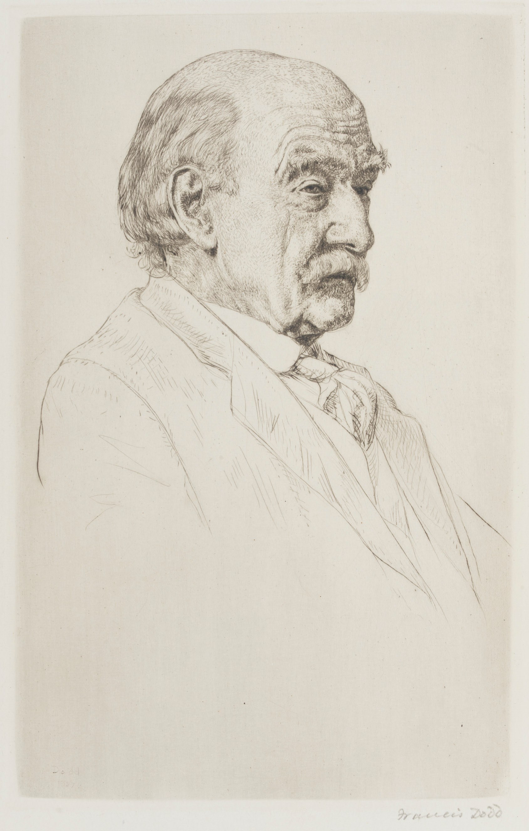 HARDY, Thomas. The Dynasts. London: Macmillan, 1927. 3 vols, 4° (275 x 200mm). Frontispiece portrait after Francis Dodd signed by the artist in pencil. Original quarter vellum and printed boards (yapp edges slightly dusty, small area of paper lifting near one edge). LIMITED TO 525 COPIES SIGNED BY HARDY. Purdy, pp.134-5.