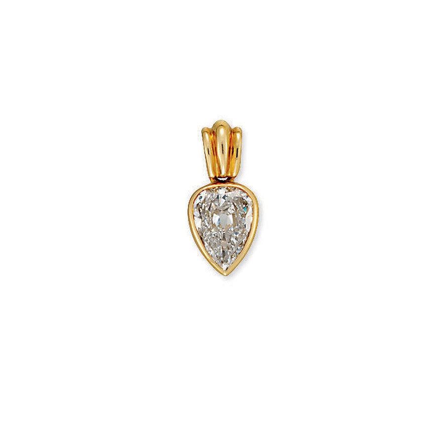 A DIAMOND SINGLE-STONE PENDANT