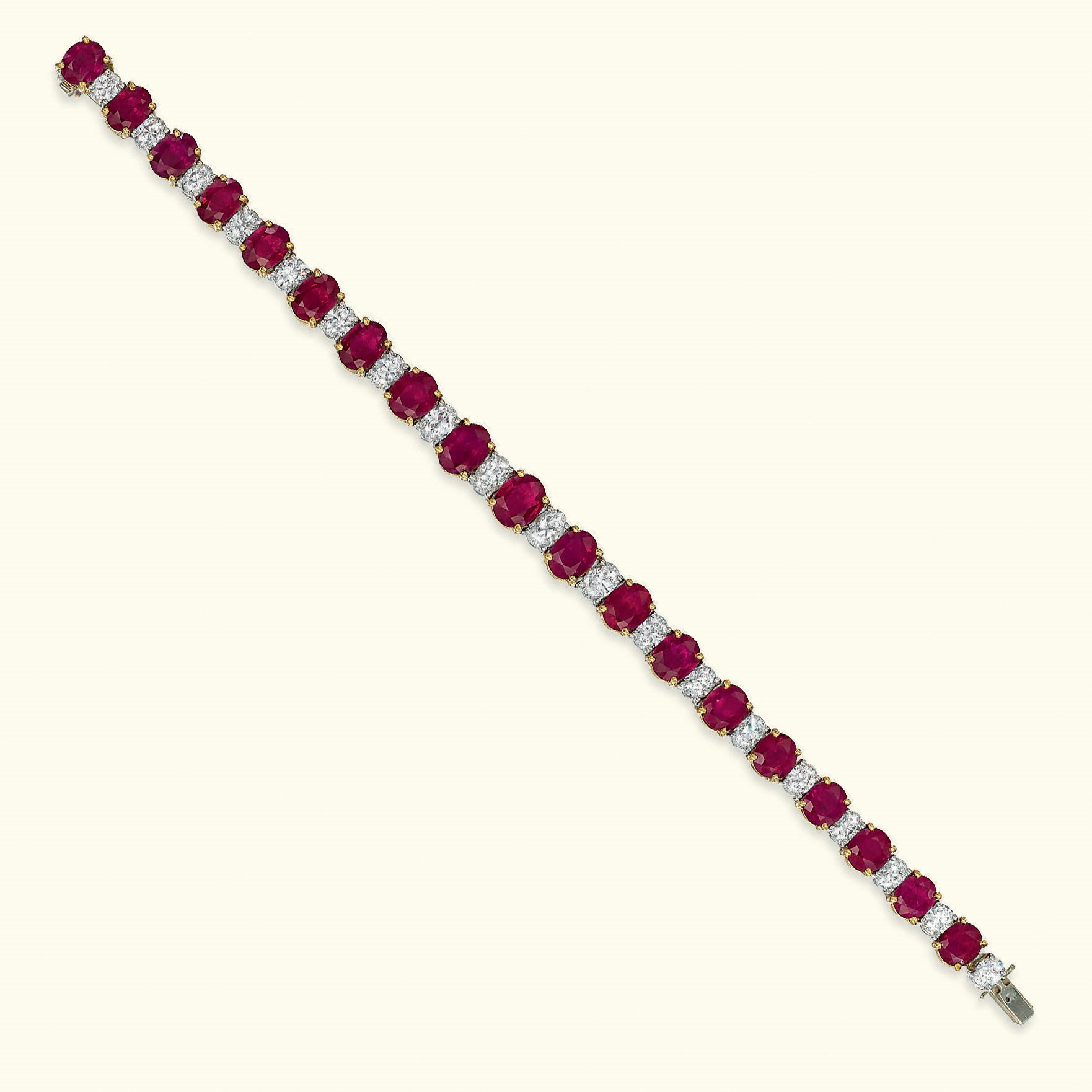 A RUBY AND DIAMOND BRACELET