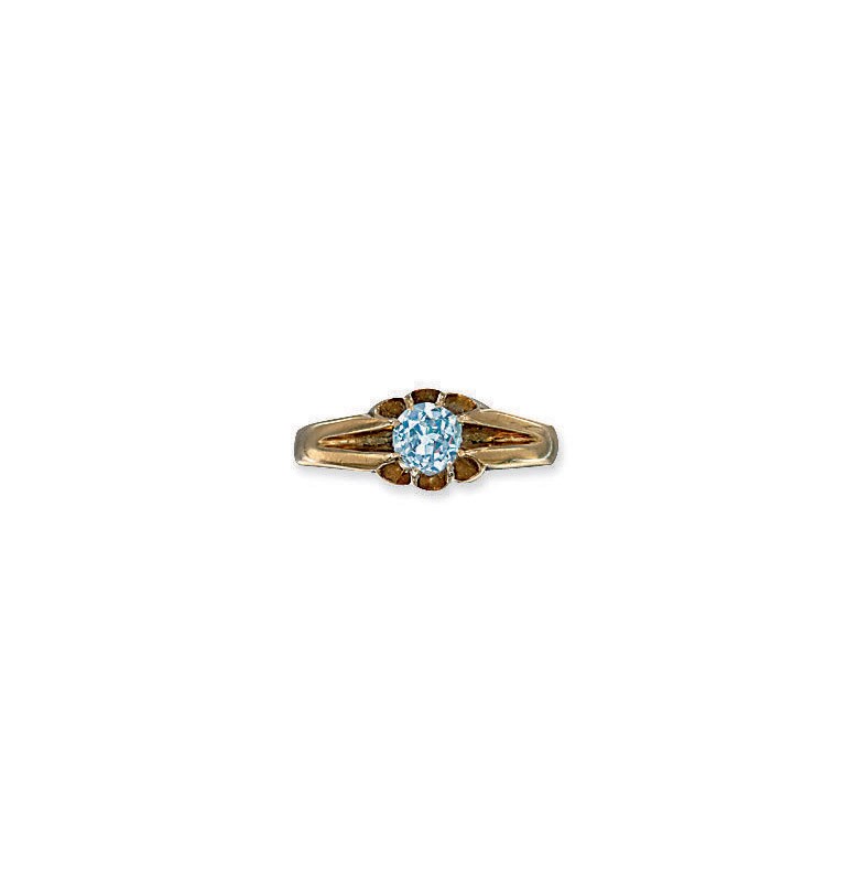 A COLOURED DIAMOND RING