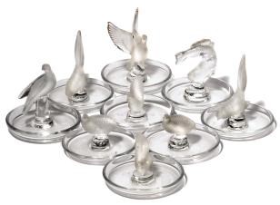 Nine Lalique Cendriers