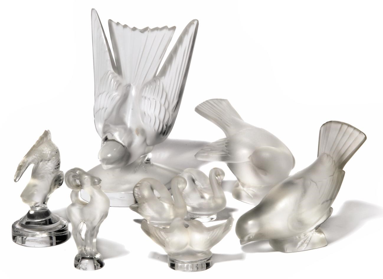 A Lalique Hirondelle Bookend