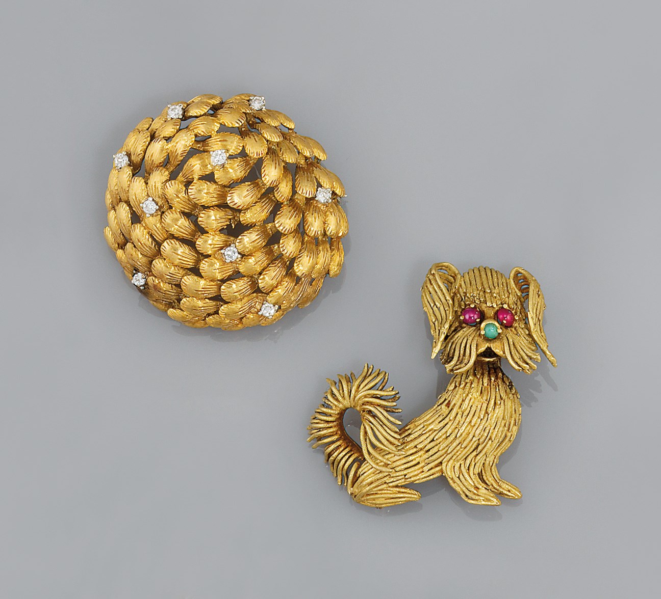 Two brooches