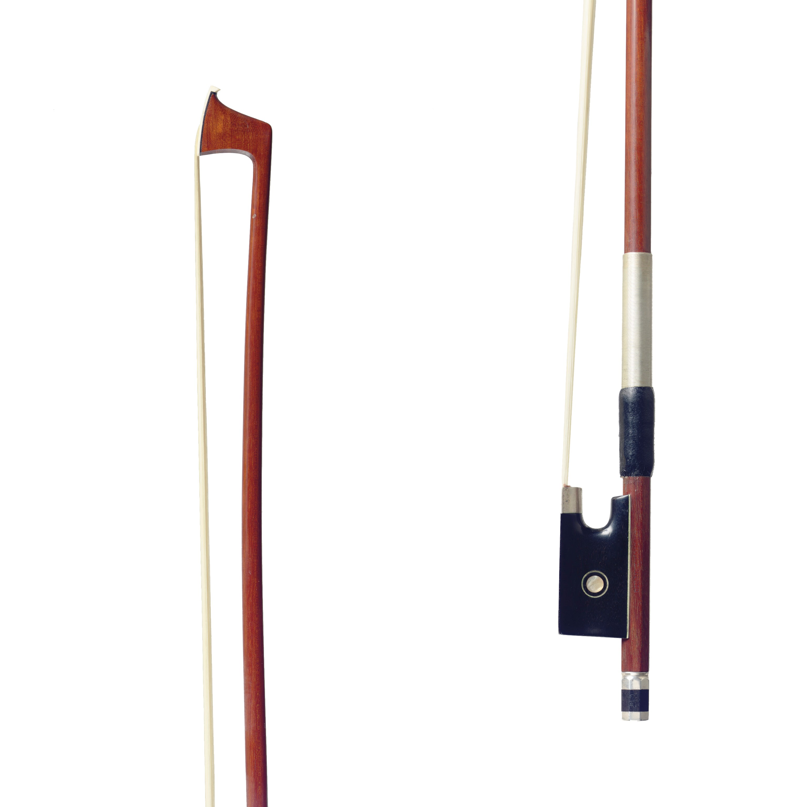 A SILVER-MOUNTED VIOLIN BOW