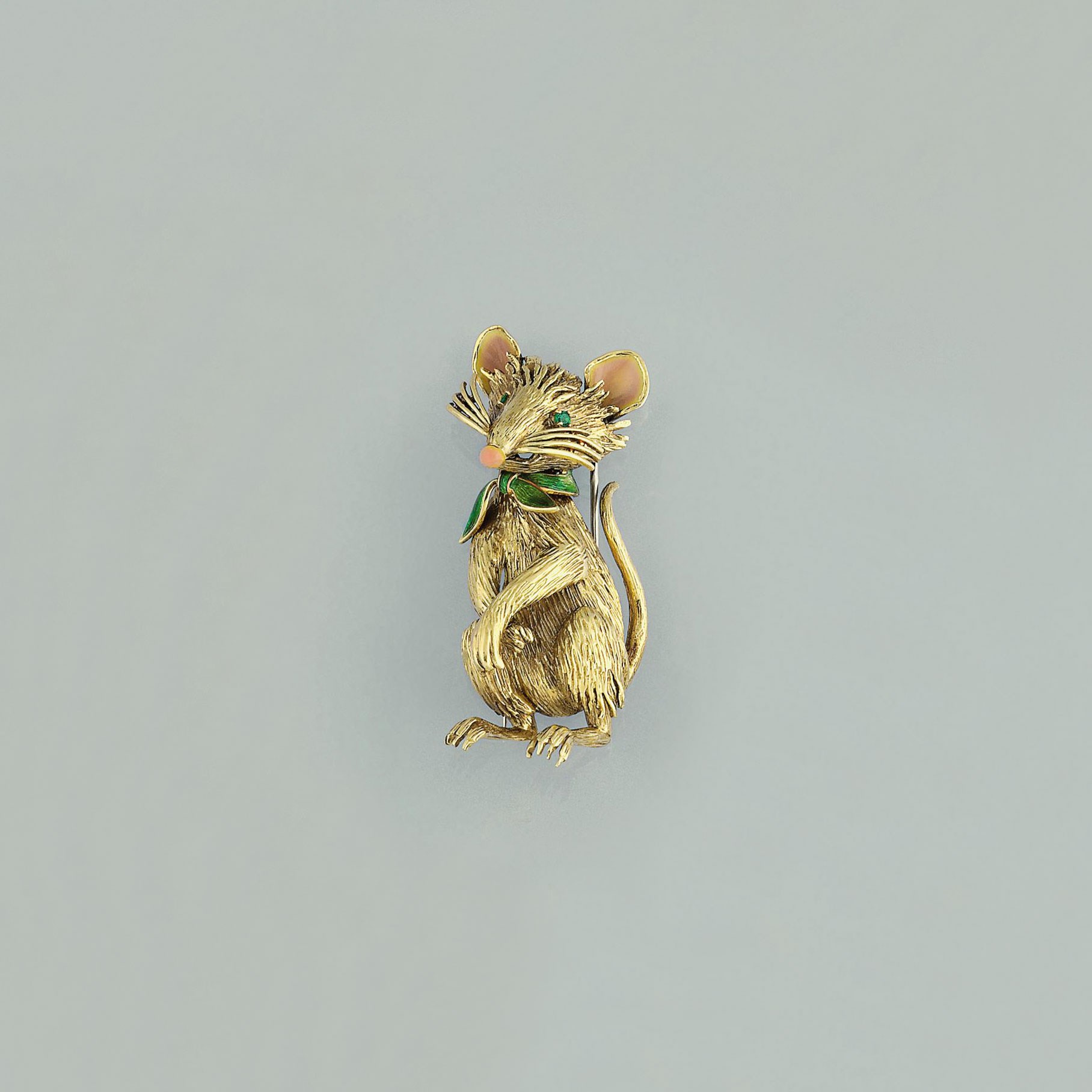An enamel brooch