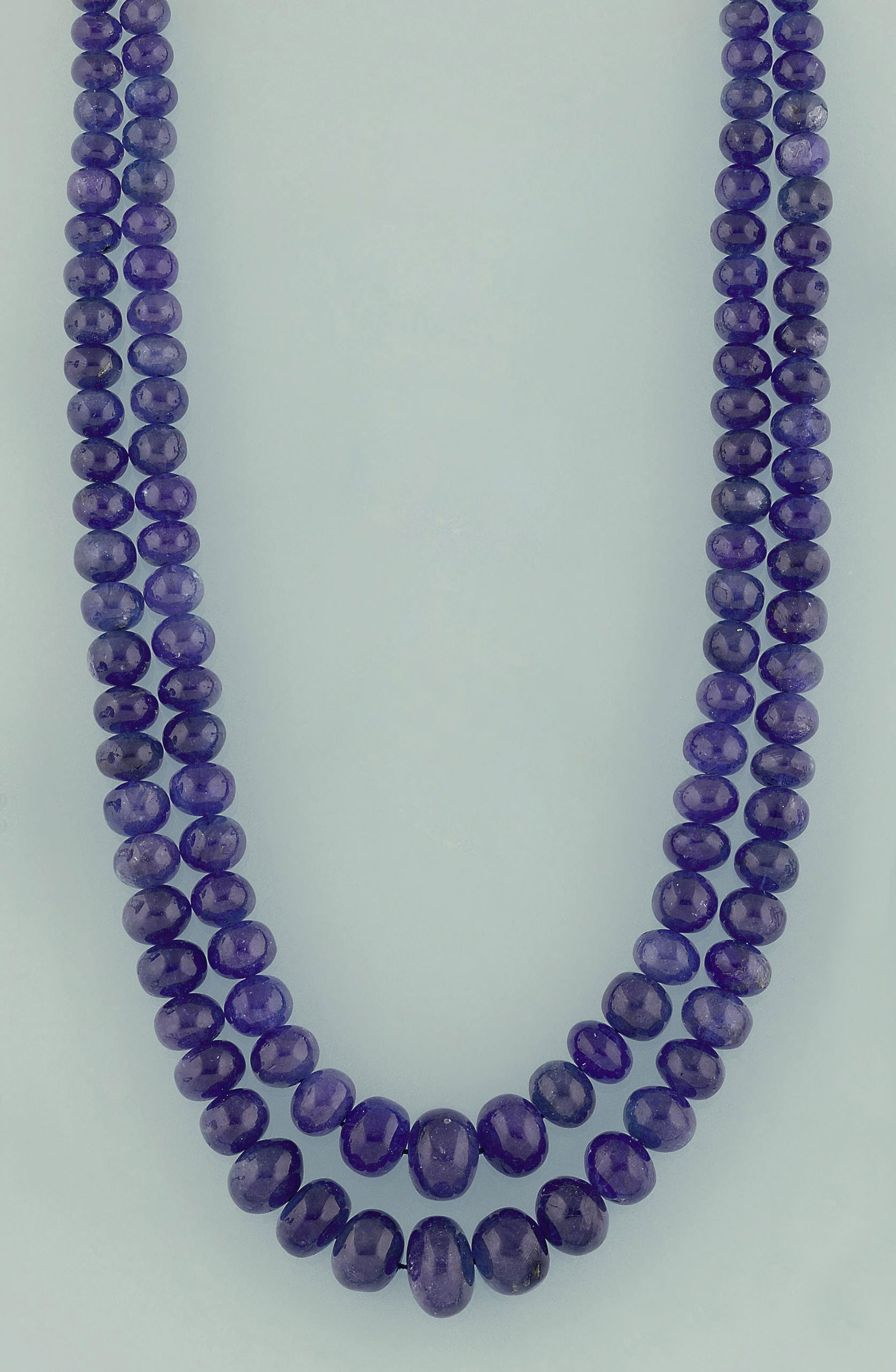 A tanzanite necklace
