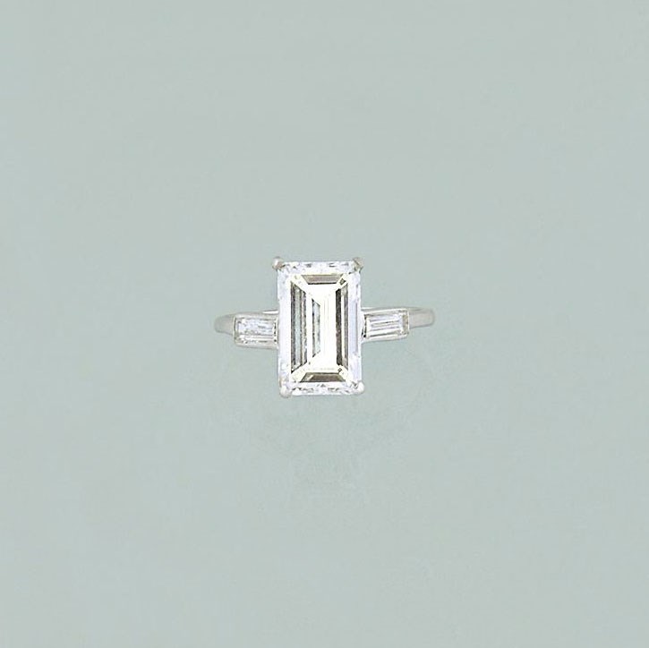 A diamond single-stone ring