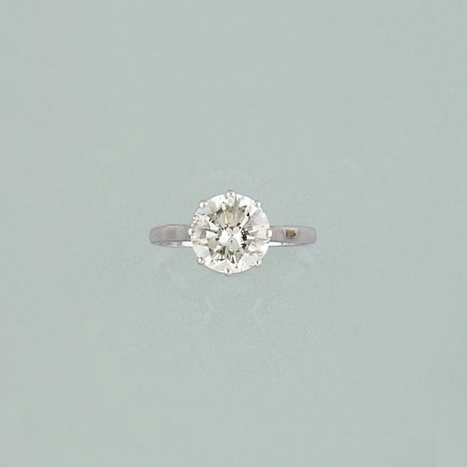 A diamond single-stone ring