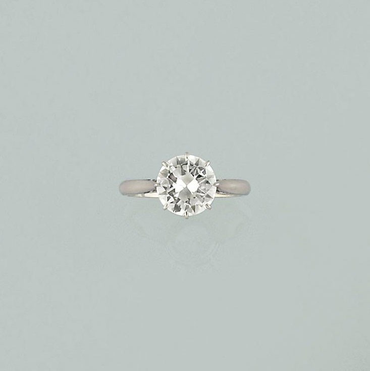 A diamond single-stone ring